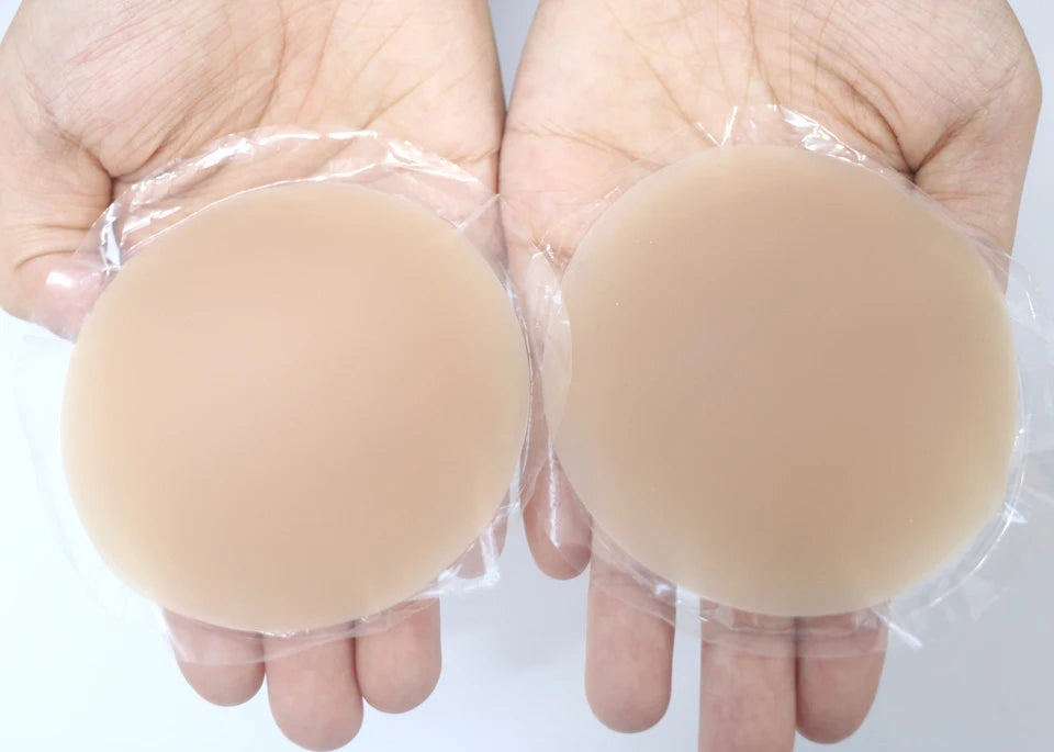 Seamless Nipple Cover Adhesive Silicone Breast Pasties Women Sticky Invisible Stick-On Bra Boob Tape for All Skin Tones