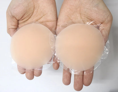 Seamless Nipple Cover Adhesive Silicone Breast Pasties Women Sticky Invisible Stick-On Bra Boob Tape for All Skin Tones