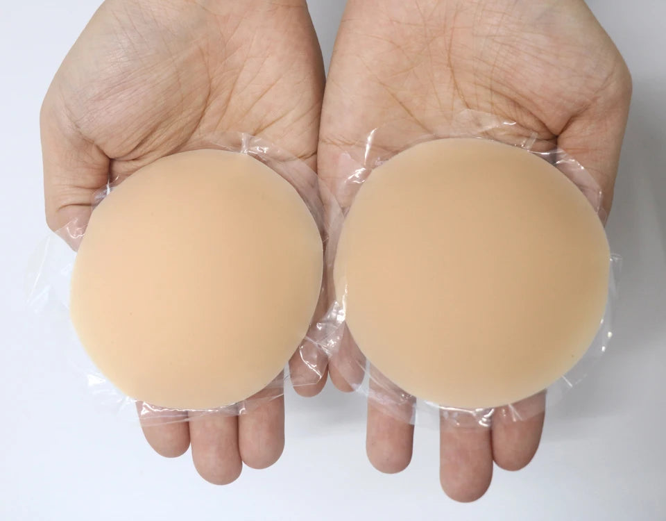 Seamless Nipple Cover Adhesive Silicone Breast Pasties Women Sticky Invisible Stick-On Bra Boob Tape for All Skin Tones