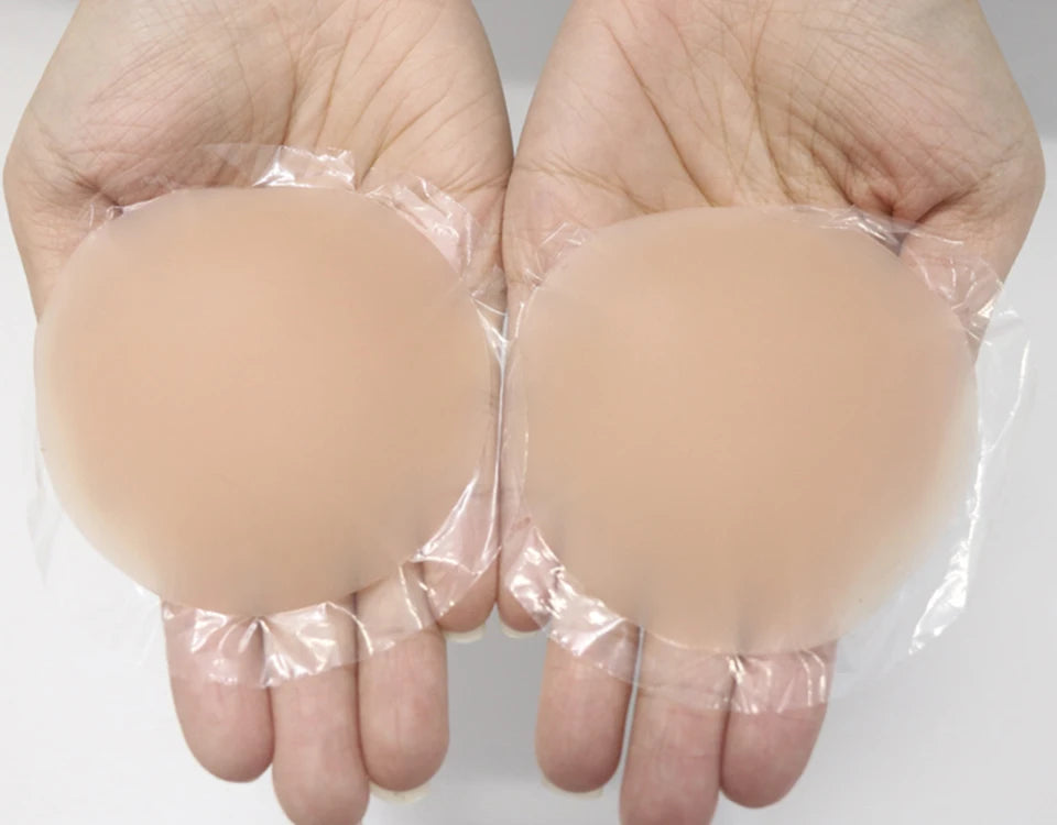 Seamless Nipple Cover Adhesive Silicone Breast Pasties Women Sticky Invisible Stick-On Bra Boob Tape for All Skin Tones