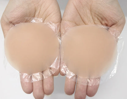 Seamless Nipple Cover Adhesive Silicone Breast Pasties Women Sticky Invisible Stick-On Bra Boob Tape for All Skin Tones