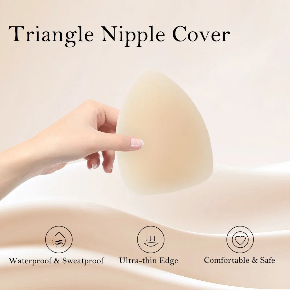 “Triangle Silicone Nipple Covers – Invisible & Reusable”