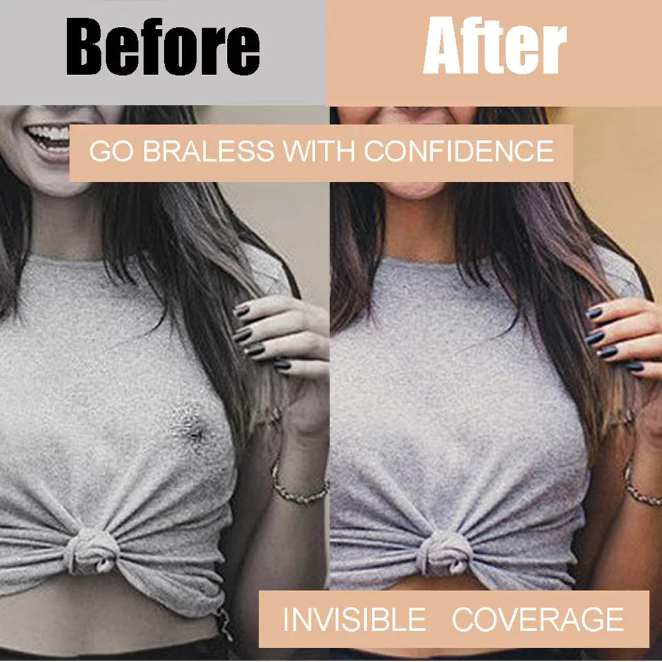 Seamless Nipple Cover Adhesive Silicone Breast Pasties Women Sticky Invisible Stick-On Bra Boob Tape for All Skin Tones
