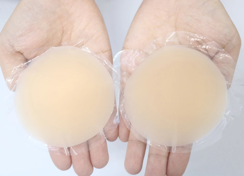 Seamless Nipple Cover Adhesive Silicone Breast Pasties Women Sticky Invisible Stick-On Bra Boob Tape for All Skin Tones